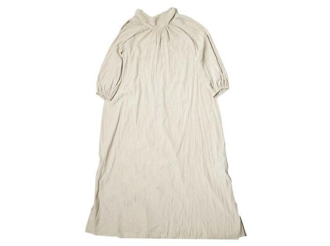 Autre Marque Langes gerafftes Kleid Nano Universe Beige