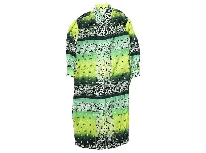 Autre Marque NOMA t.d. Draw Your Garden Hemdblusenkleid, Hellgrün, Einheitsgröße