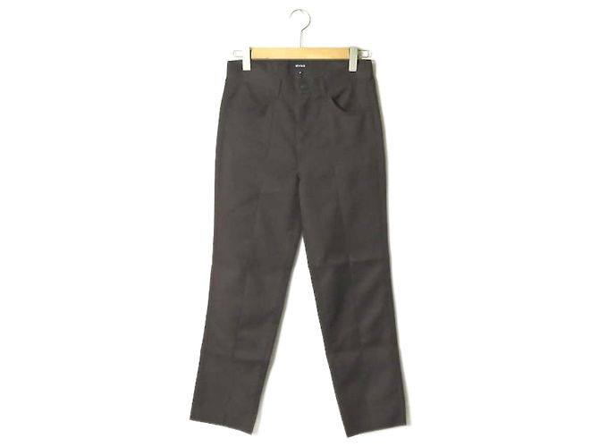 Autre Marque BEAMS Polyester-Baumwoll-Flare-Hose Dunkelbraun