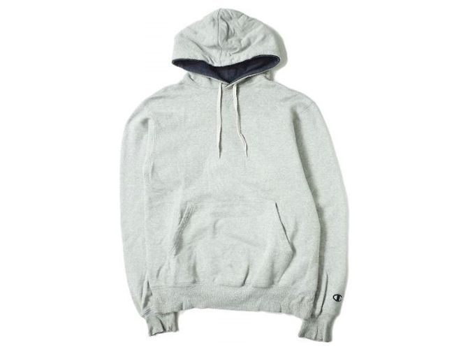 Autre Marque Champion Moletom com Capuz Pullover V-gusset Cinza Marrom