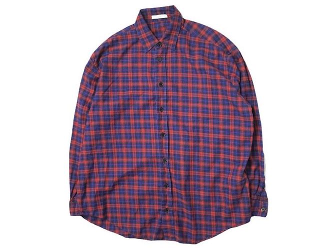 Autre Marque ASTRAET Controlla la Grande Camicia Rossa/Marina a Maniche Lunghe