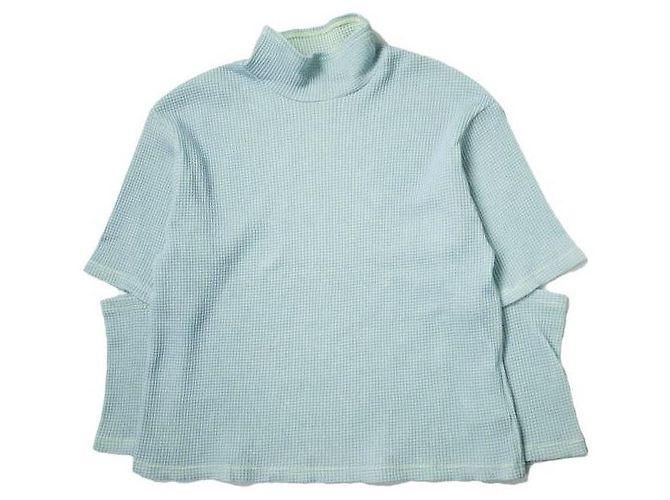 Autre Marque Ray BEAMS Top de gola alta aberta azul
