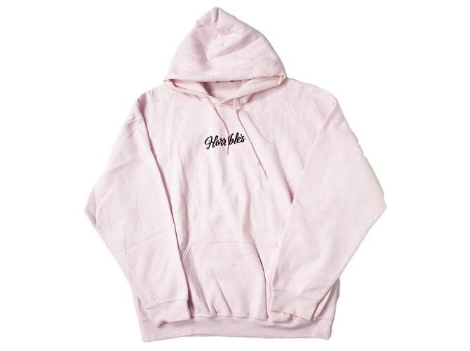 Autre Marque Horrible Logo Stickerei Kapuzenpullover XL Pink