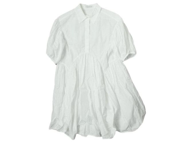 Autre Marque Vestido Esther de algodón Cecilie Bahnsen Blanco