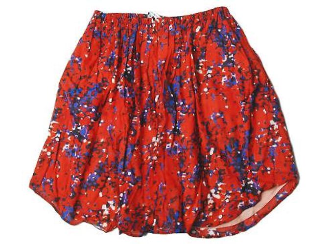 Autre Marque Gonna Carven Easy in cotone rosso navy
