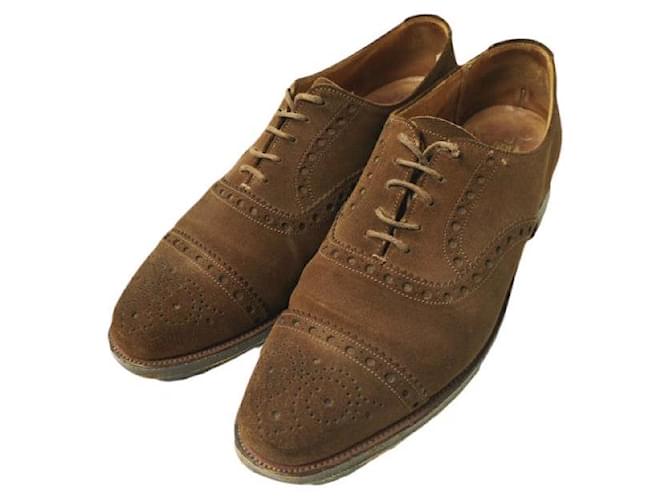 Autre Marque New & Lingwood Poulsen Skone Suede Oxford Shoes Brown  ref.1935767