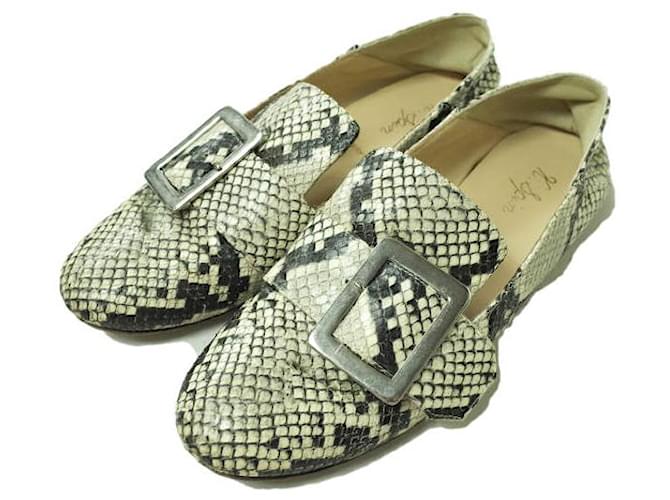 Autre Marque K.Spin Monk Strap Flat Shoes Python Python print Leather  ref.1935855