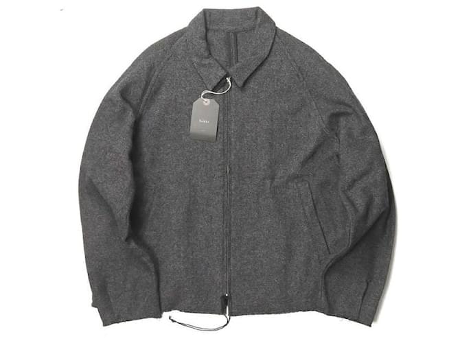 Autre Marque Cotton Wool Tweed Drop Collar Blouson Jacket Brown  ref.1936055