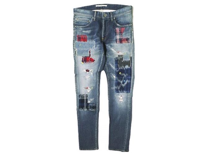 Autre Marque Pantalon en denim slim stretch Bleu foncé