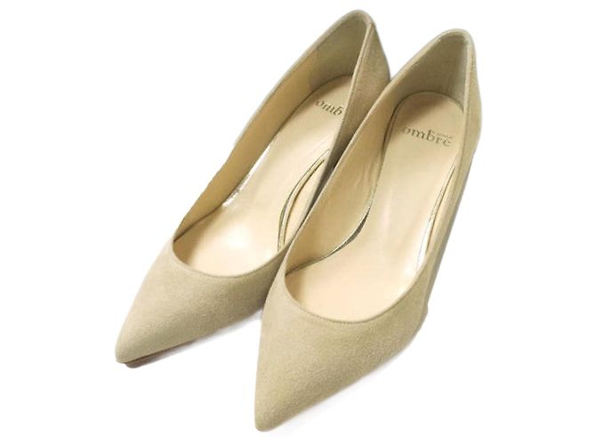 Autre Marque Tacchi a punta in suede Ombre di Peridopal Beige