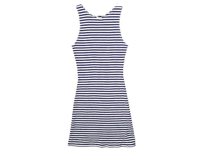 Autre Marque Top Bodycon de Algodón Púrpura/Blanco