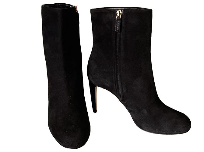 Botines Gucci de cuero negro