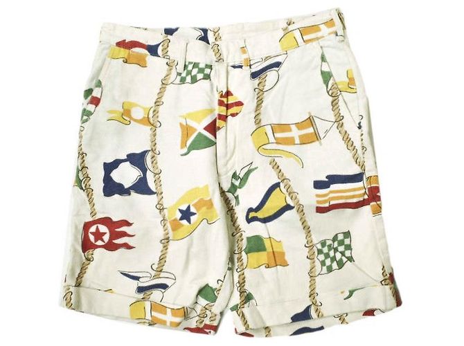Autre Marque Shorts de algodão e linho Monitaly Fora de branco