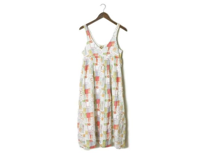 Autre Marque VESTIDO DE ALGODÓN CON ESTAMPADO DE AMOR FAMILIAR ODILE Blanco
