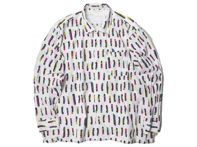 Autre Marque Camicia in tabacco SSZ 21SS M Stampa Bianca Bianco