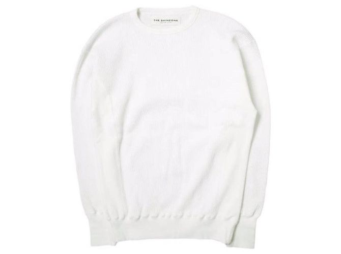 Autre Marque THE SHINZONE WAFFLE PO Baumwollpullover Weiß