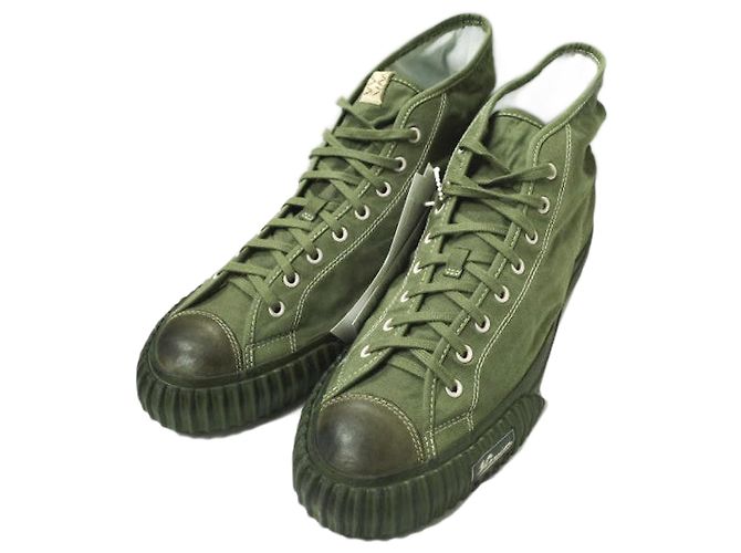 visvim KIEFER MID FORAGE Special Processed Cotton Sneaker Olive green