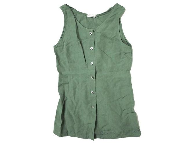 Autre Marque Steven Alan TANK TOP BLOUSE ärmellose Bluse Olivgrün