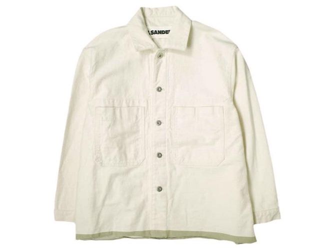 Jil Sander Boxy Denim Jacke Baumwolljacke Roh