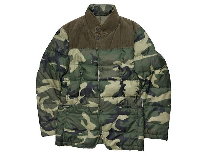 Autre Marque Camouflage Down Jacket by SAGE DE CRET, M, Green