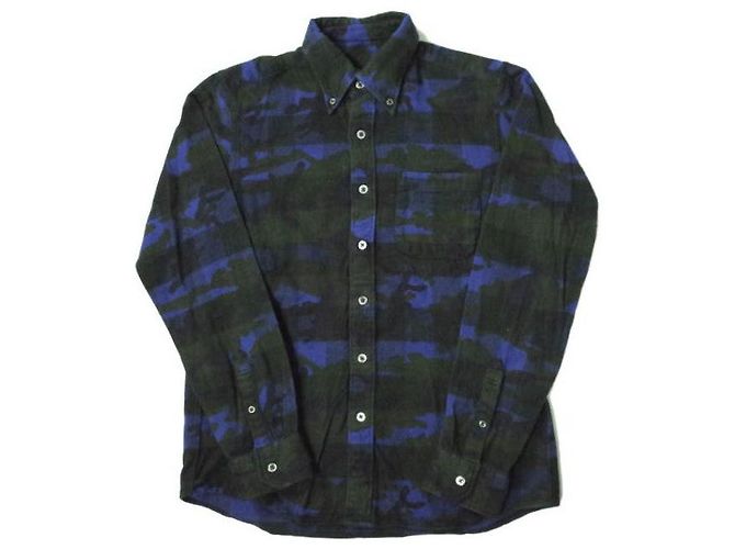 Autre Marque Camicia a quadri in flanella camouflage SOPHNET. S Blu