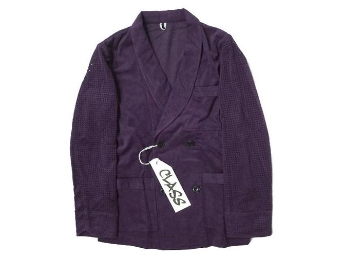Autre Marque Jaqueta externa de couro artificial dupla Ultra Suede CLASS Gefeller Roxo
