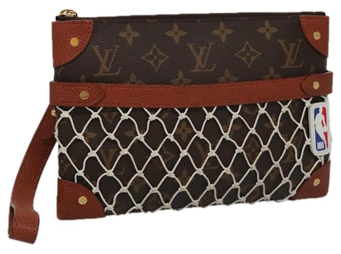 LOUIS VUITTON Clutch Flat Monogram Net M80543 LV Auth 107000 Monograma Lona  ref.1939230