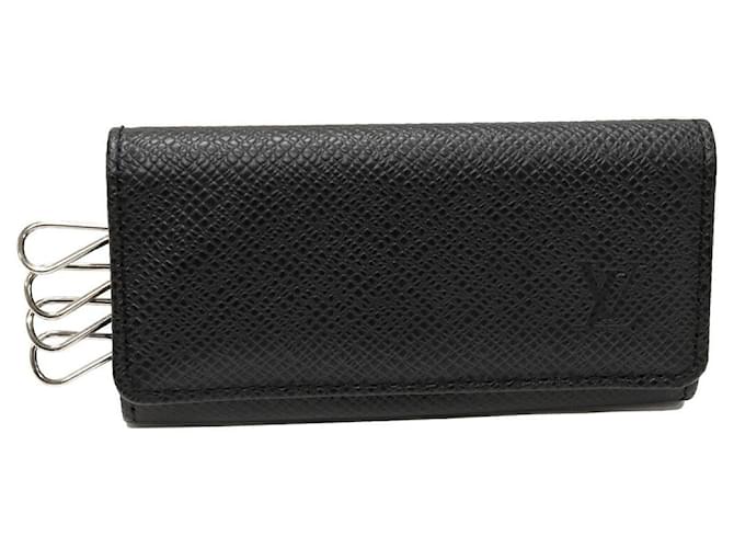 Louis Vuitton Taiga 4 Key Case M30522 Black Cloth  ref.1939549