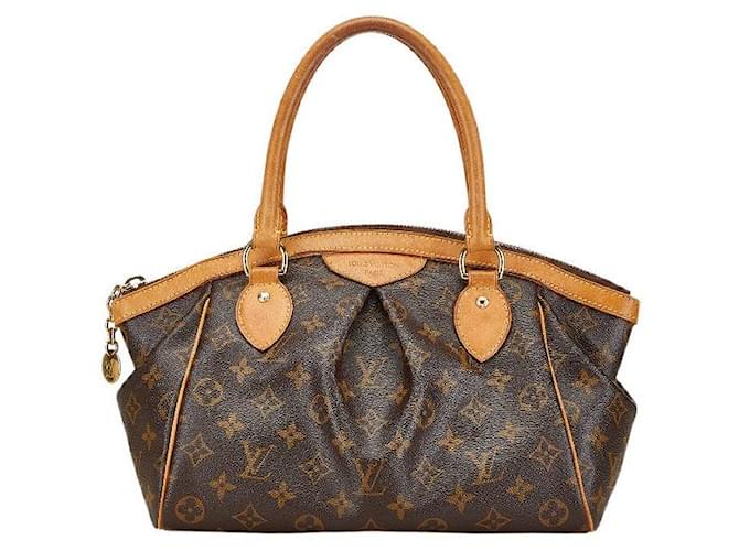Louis Vuitton Tivoli PM Handbag Brown Cloth  ref.1939567