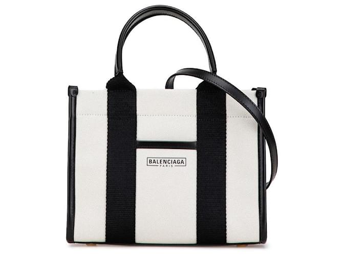 Balenciaga Canvas Leather 2WAY Handbag White Cloth  ref.1939570