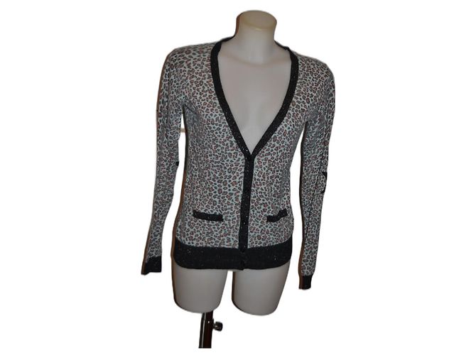 Cardigan Maison Scotch de algodão e lã Multicor