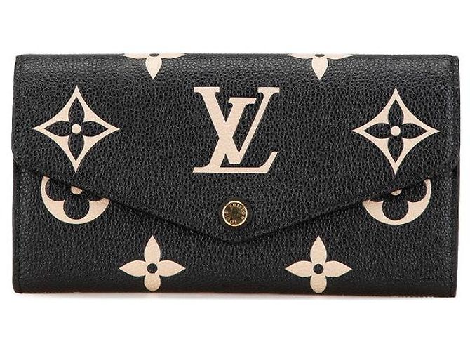 Sarah Carteira Bicolor Monogram Empreinte Louis Vuitton Preto