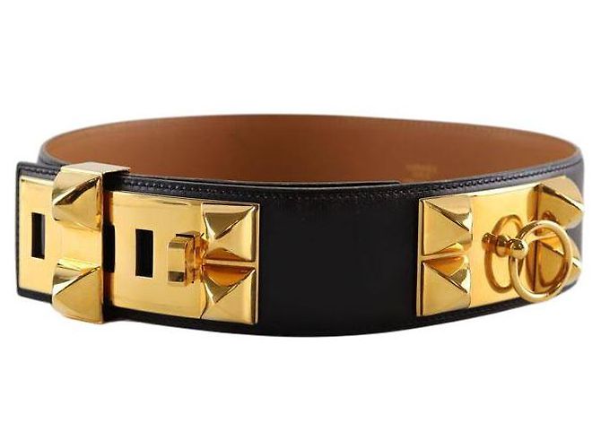 Hermès Black leather belt
