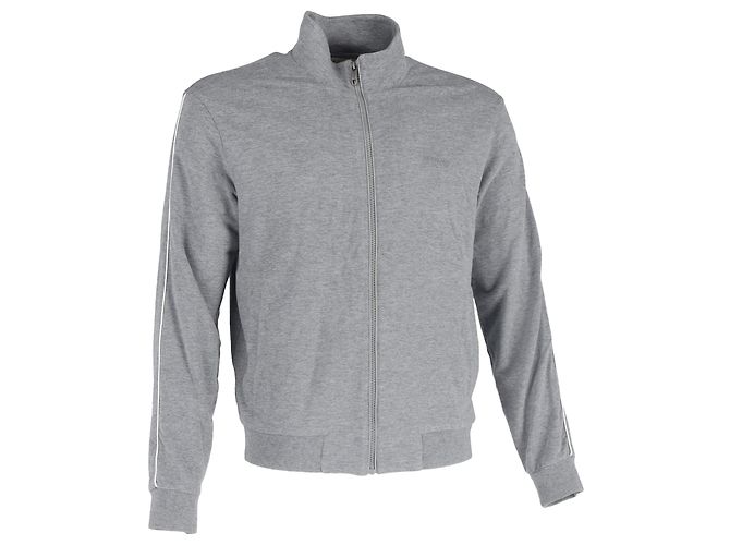 Grau Baumwoll-Trackjacke mit gesticktem Ermenegildo Zegna-Logo