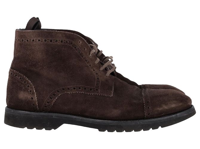 Botas Chukka con corte láser Tom Ford en ante marrón Castaño