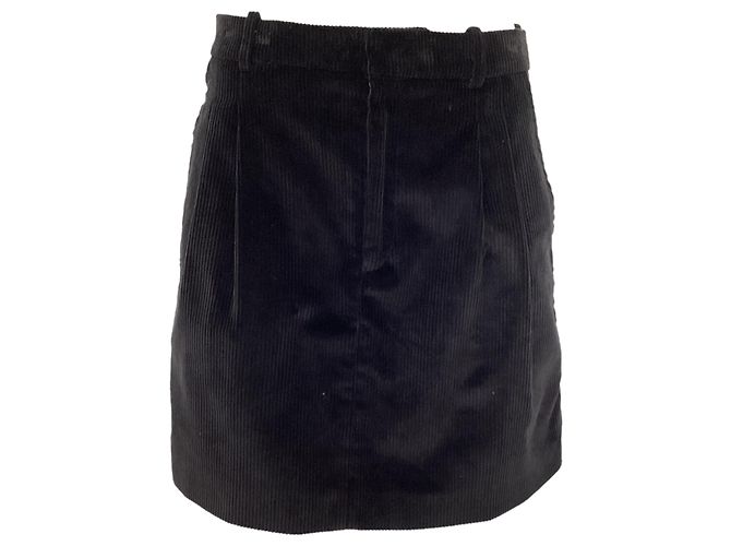 Gonna Mini A-Line Marni in velluto a coste nero