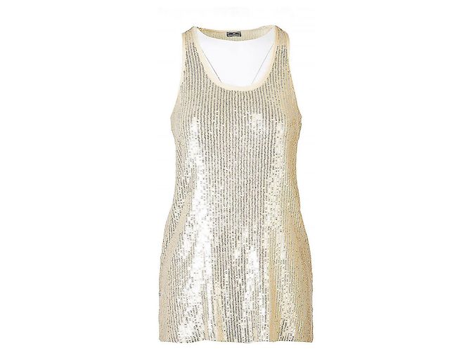 By Malene Birger Top da corsa con paillettes in oro e argento metallico M di Malene Birger D'oro