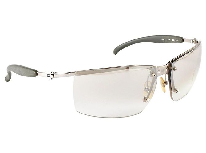 Chanel Silbergraue Gradient Randlose Sonnenbrille 4009