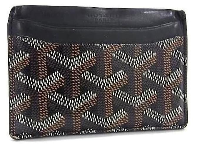 Goyard レザー ポーチ ブラック/ブラウン Goyard レザー ポーチ ブラック/ブラウン 233 bag - Maison Goyard