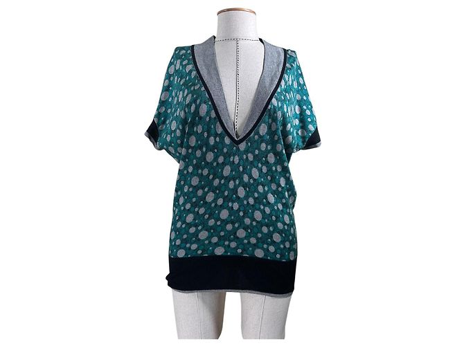 Top Kenzo de seda cashmere e algodão Multicor