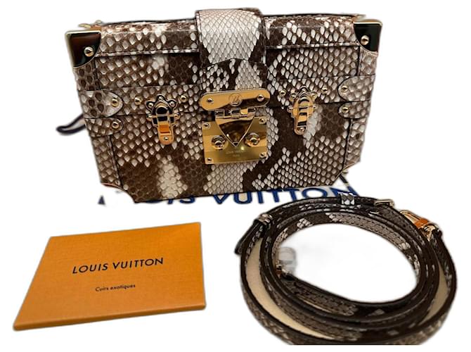 Clutch de python Louis Vuitton Bege