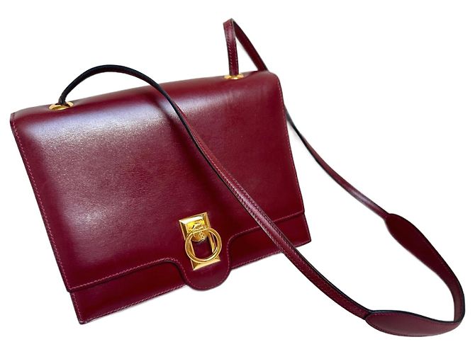 Lydie Bolso Hermès Ex Libris burdeos en muy buen estado