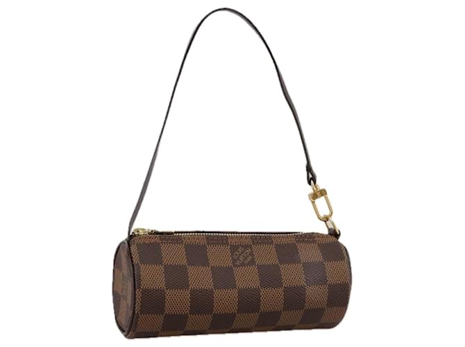 LOUIS VUITTON Damier Ebene Papillon Pouch LV Auth 104187A  ref.1941687