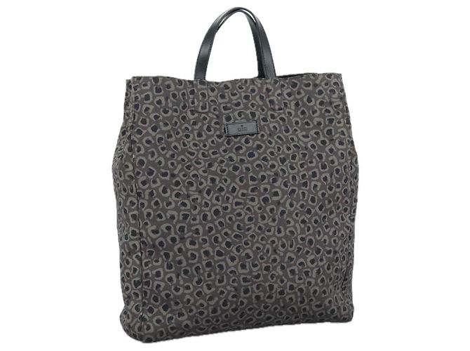 GUCCI Tote Bag Canvas Black Auth ep6974