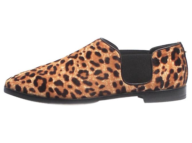 Jimmy Choo Braune Tierfell-Pony-Hausschuhe - Größe EU 37