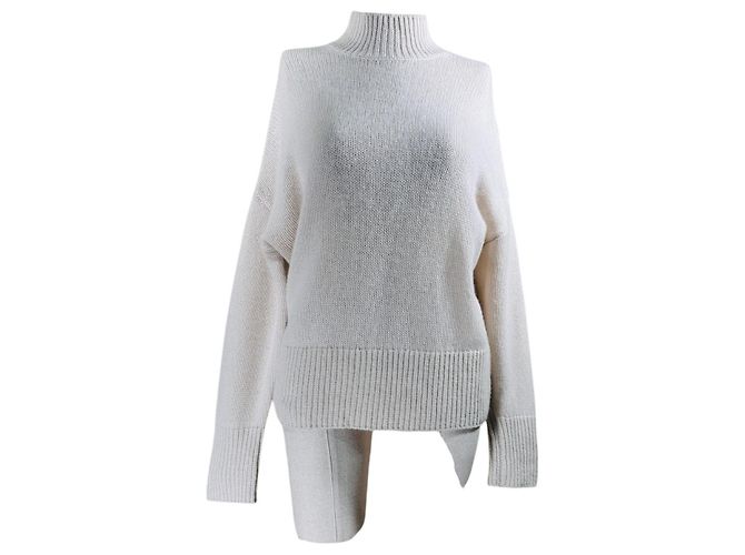 Autre Marque Future Kaschmir Pullover Elfenbein M Weiß 