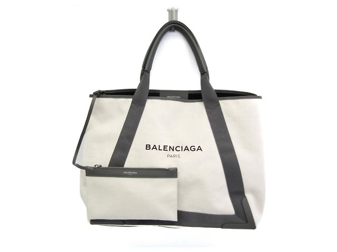Bolsa M Cabas Navy da Balenciaga Marrom Cru