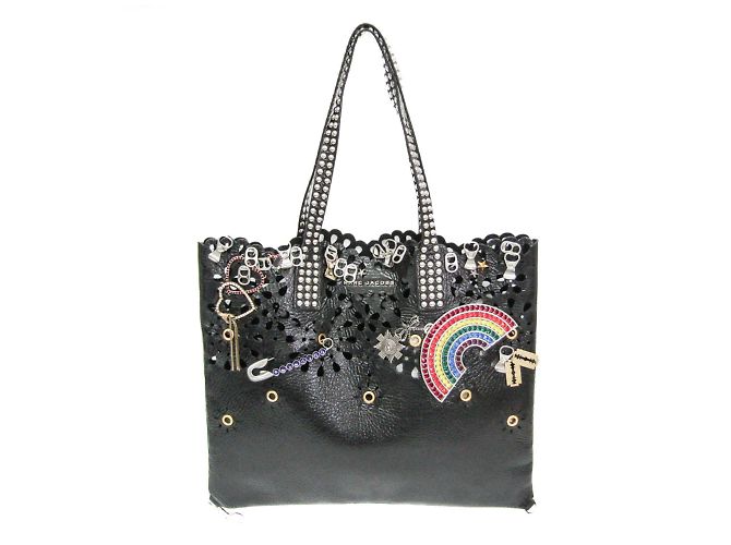 Bolsa Wingman decorada com corte a laser Marc Jacobs Preto Multicor