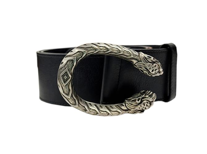 Cinto de couro Gucci Dionysus Preto  ref.1942323