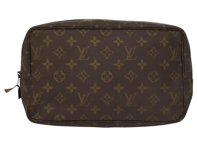 Trousse Toilette 28 Louis Vuitton Marrom Lona  ref.1942531